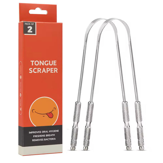 Gratte-langue en acier inoxydable – Hygiène buccale optimale