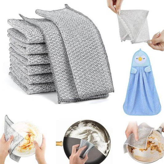 10 Chiffon de Nettoyage Multi-Usages en Fibre